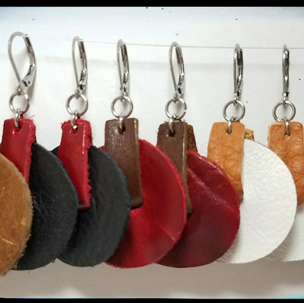 Handmade Leather Earrings
